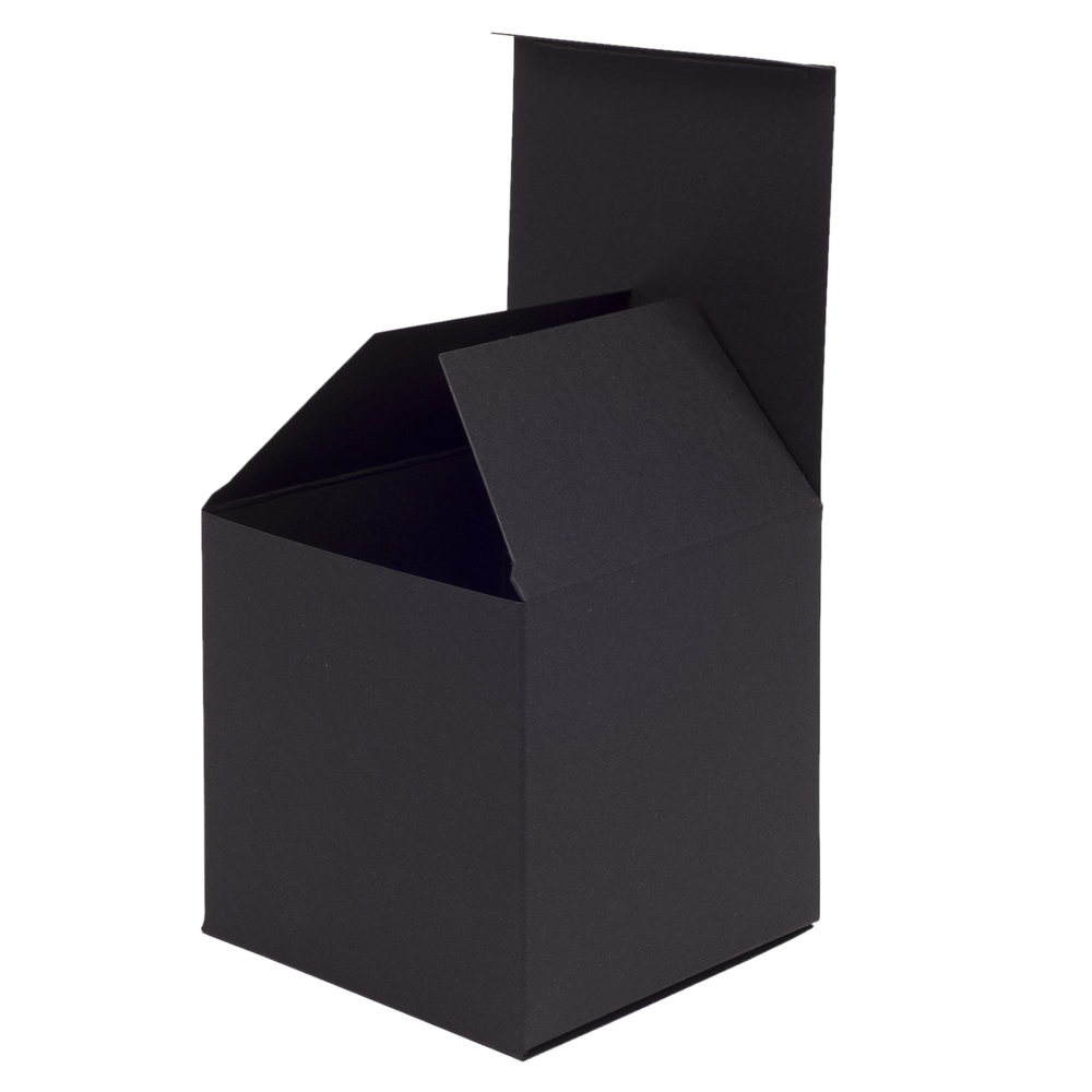 Black Matt One-Piece Cube Gift Box 100mm