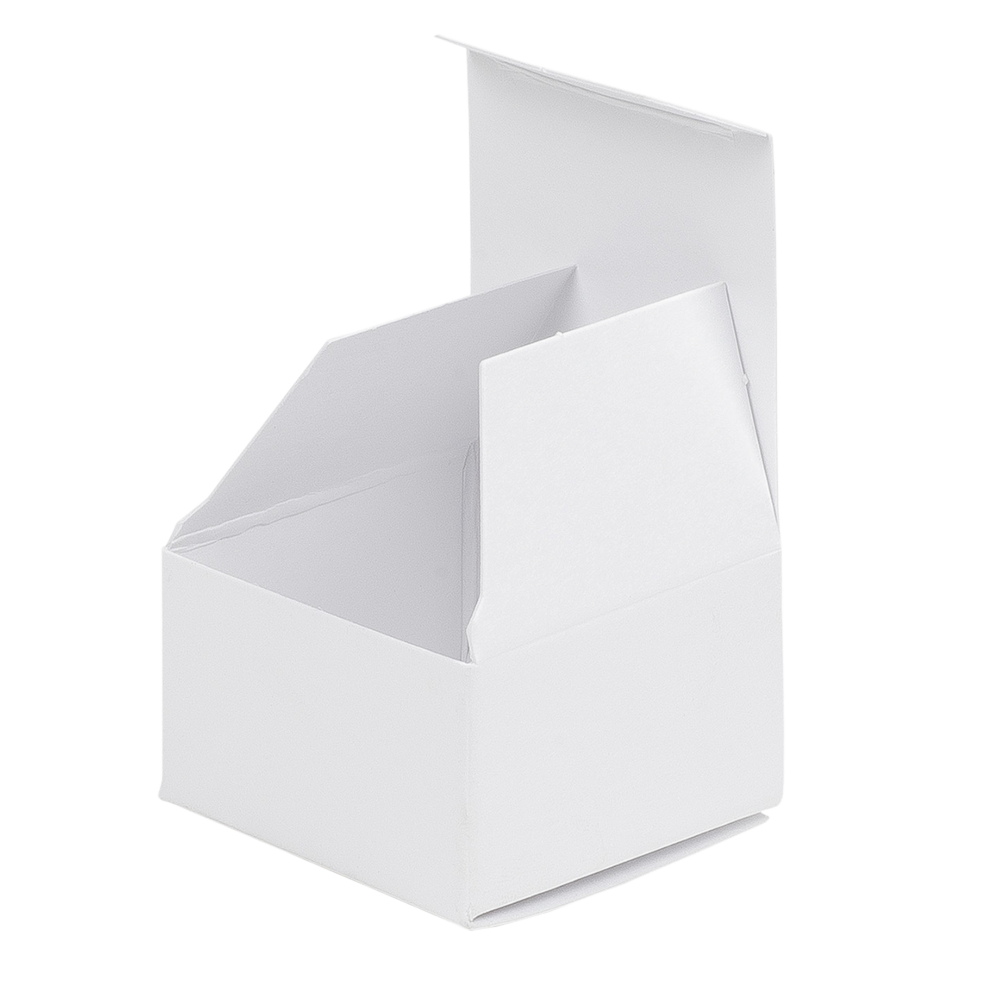 White Matt Flat-Packed Small Square Gift Box 75mm