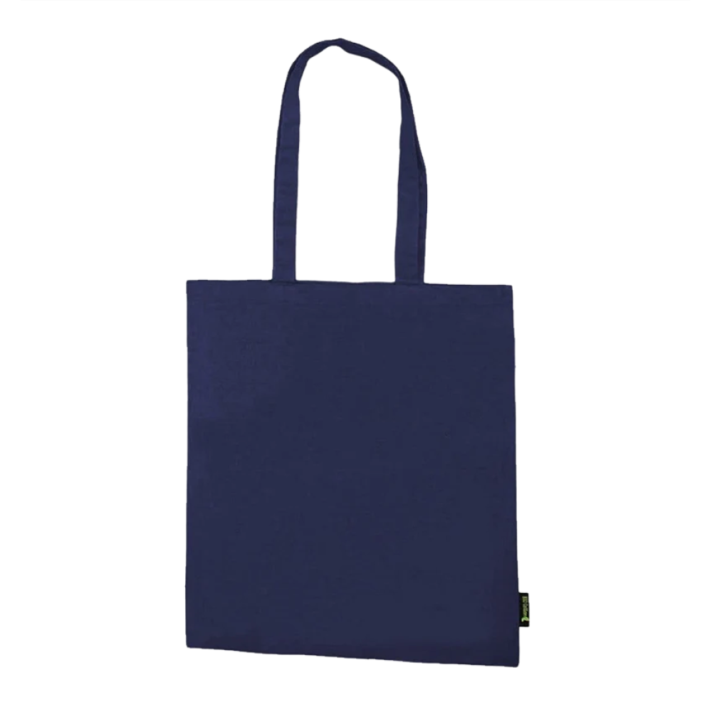 Pack of 25 Fleur Dyed Navy Blue Organic Cotton Bag Tiny Box Company