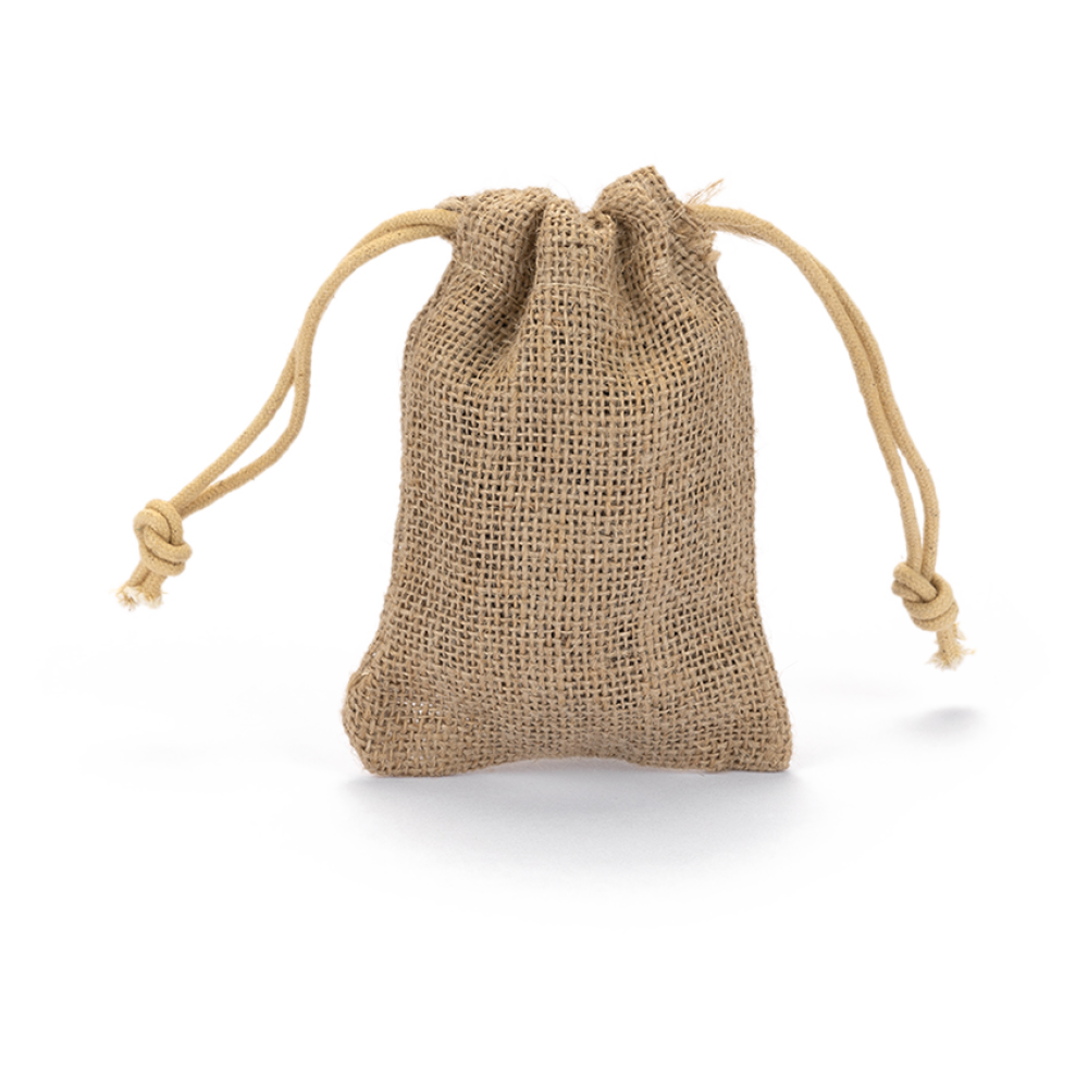 Small Natural Jute Bag With Drawstring Pack of 12