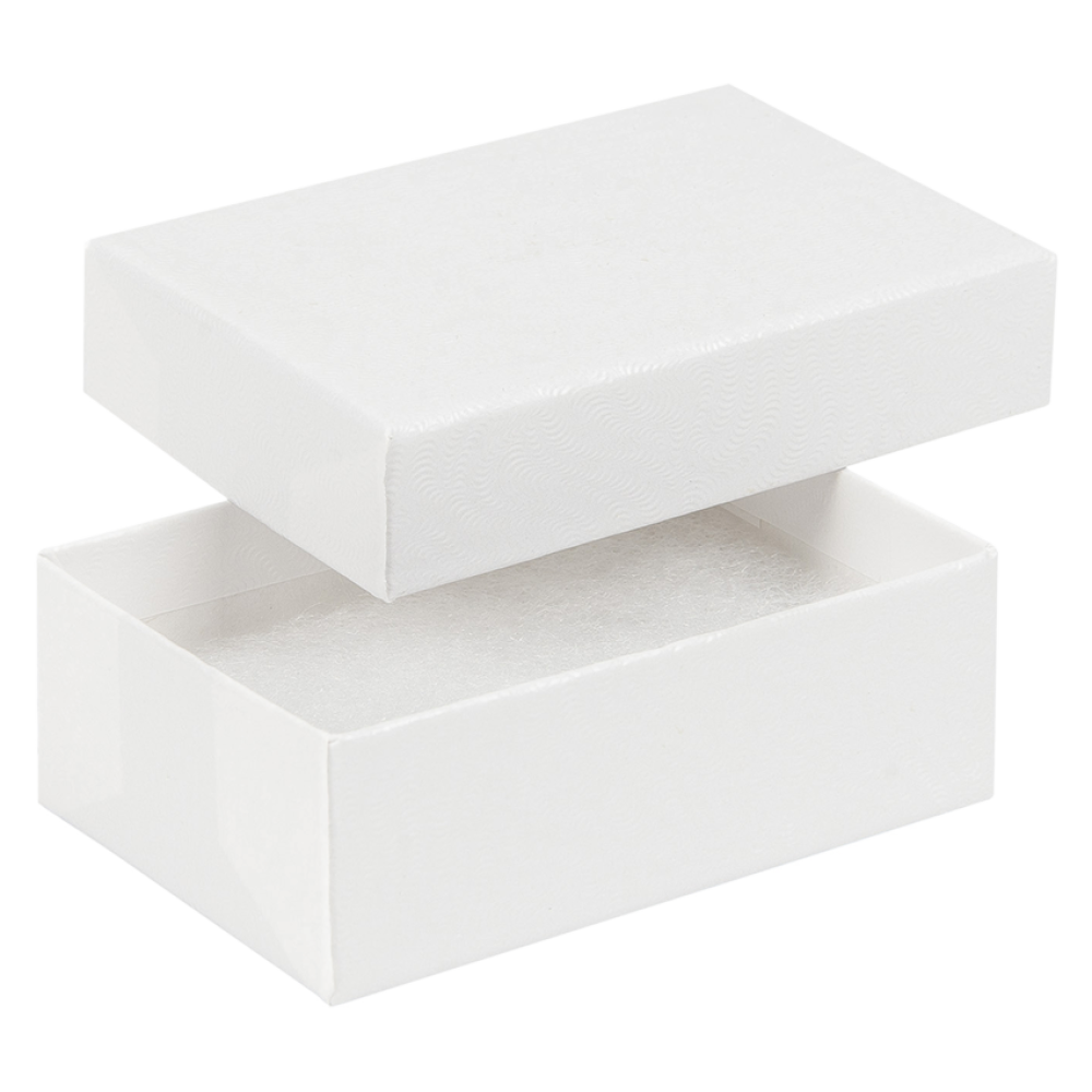 Kraft White Swirl Small Earring Jewellery Gift Box