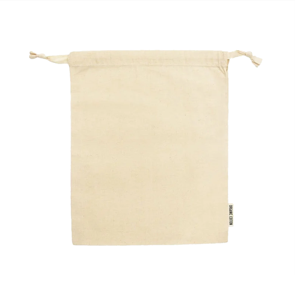 Pack of 25 Large Organic Cotton Drawstring Bags Tiny Box Company