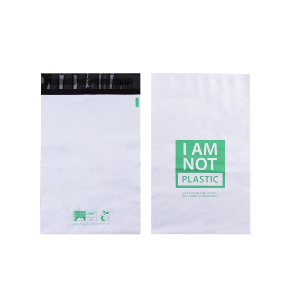 Medium 100 Compostable White Mailing Bag Tiny Box Company