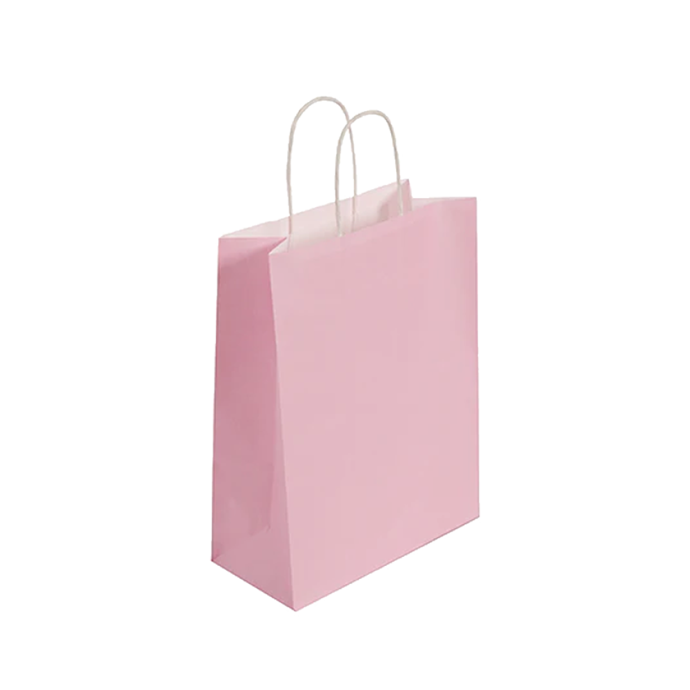 Cerise/Pink Paper Bags (with Twist Handles) – Paper Bags Ireland