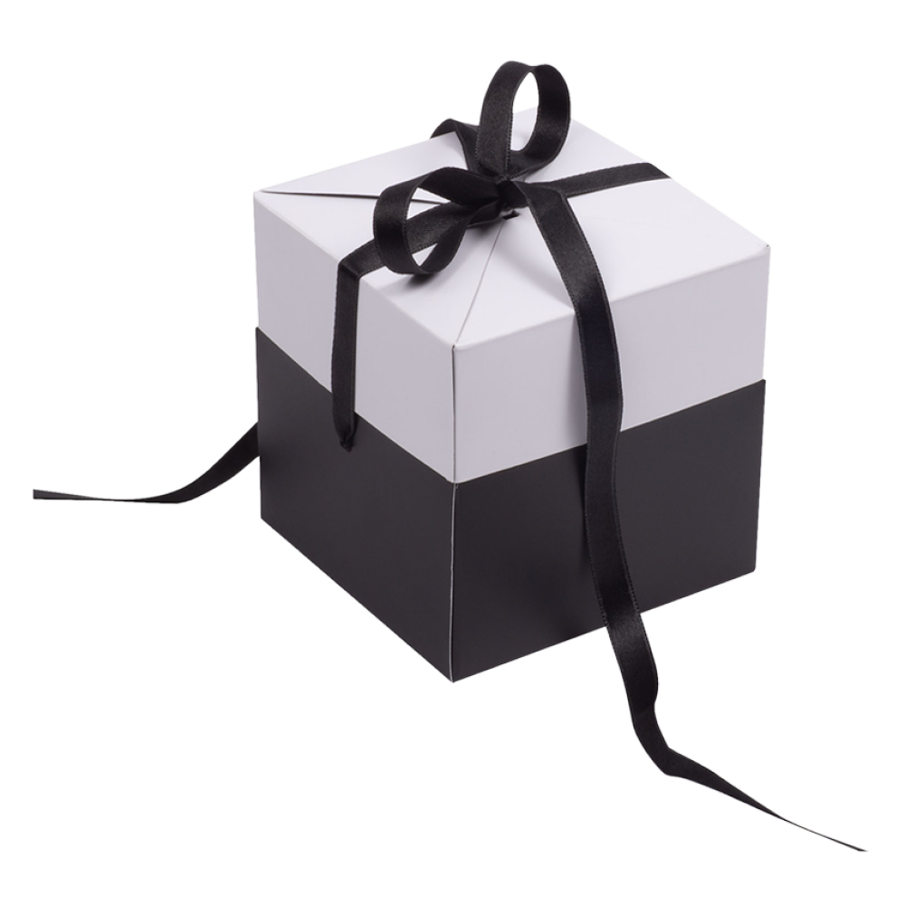 Black and White Cube Pop Up Gift Box 