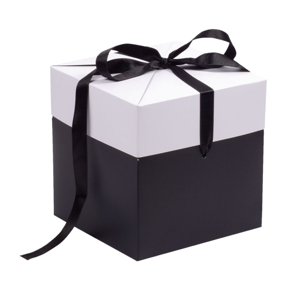 Black and White Large Cube Pop Up Gift Box