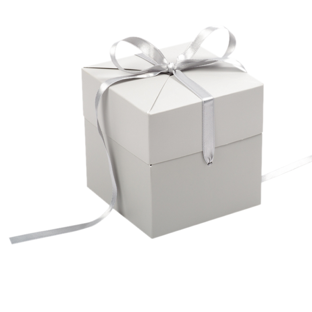 Grey Cube Pop Up Gift Box
