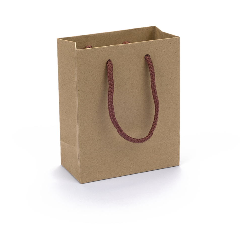 Kraft Paper Gift Bag With Rope Handles 130mm width
