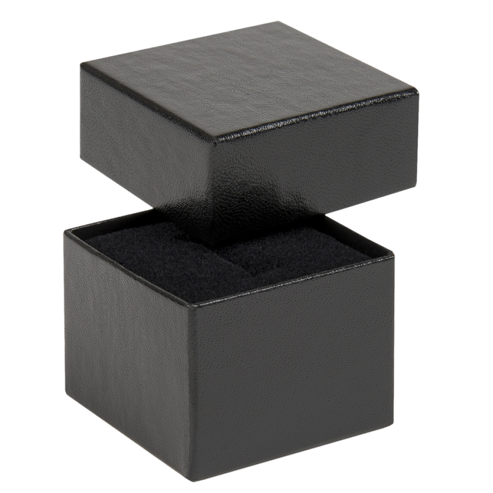 Black Embossed Recycled Ring Box