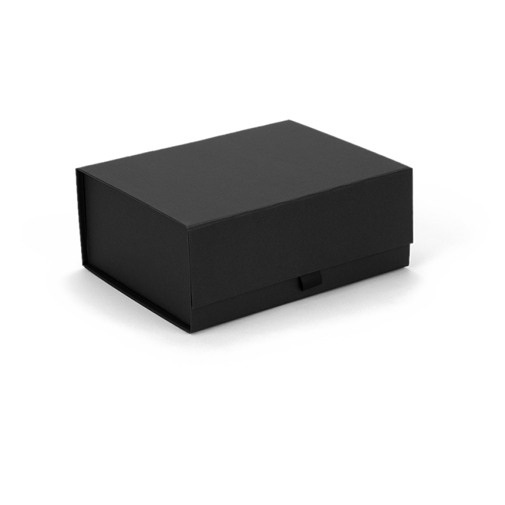 Medium Black Ribbed Magnetic Gift Box