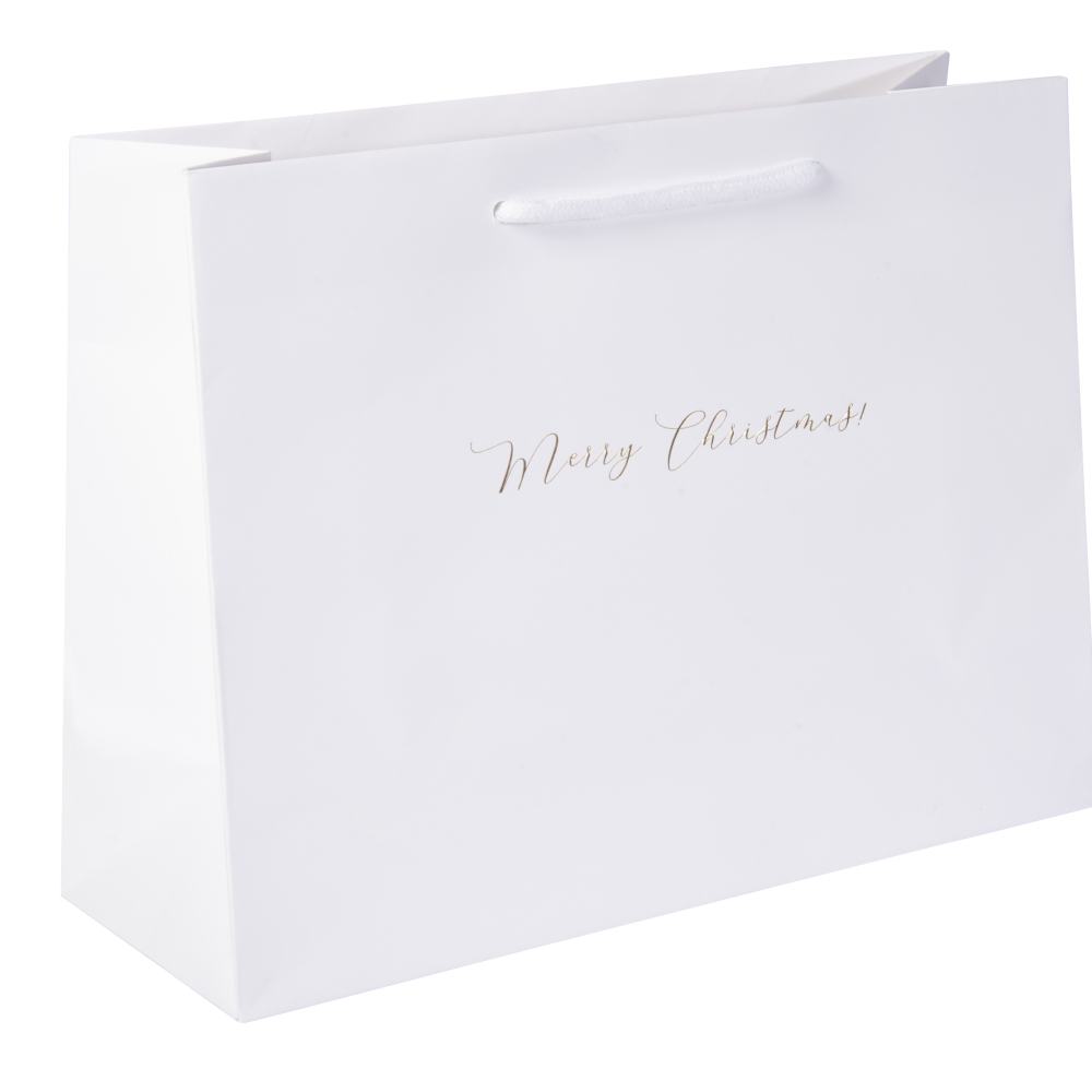 Large Landscape Christmas Eve Gift Bag with Merry Christmas Print