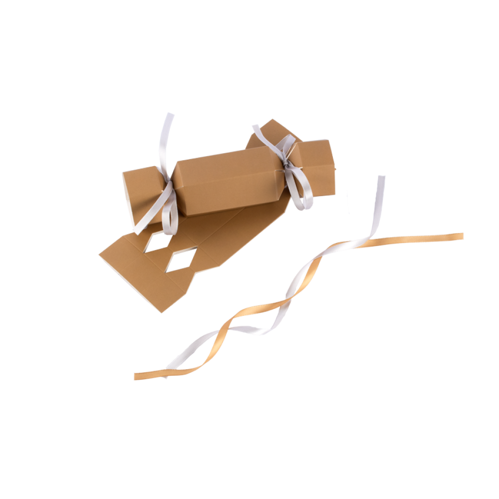 Small Kraft Cracker Box with optional coloured ribbon Tiny Box Company