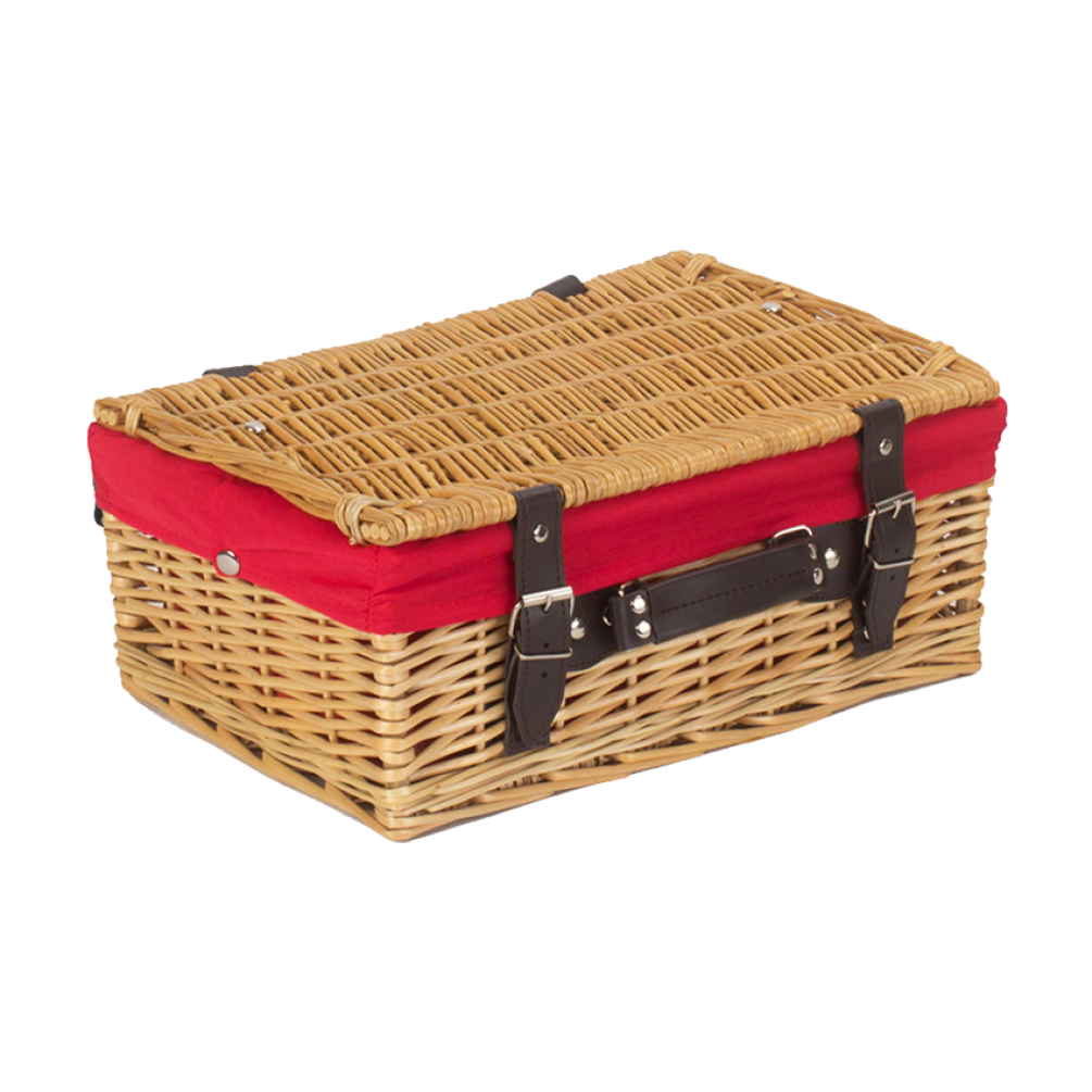 Pack of 5 Wicker Hampers with Red Lining | Small
