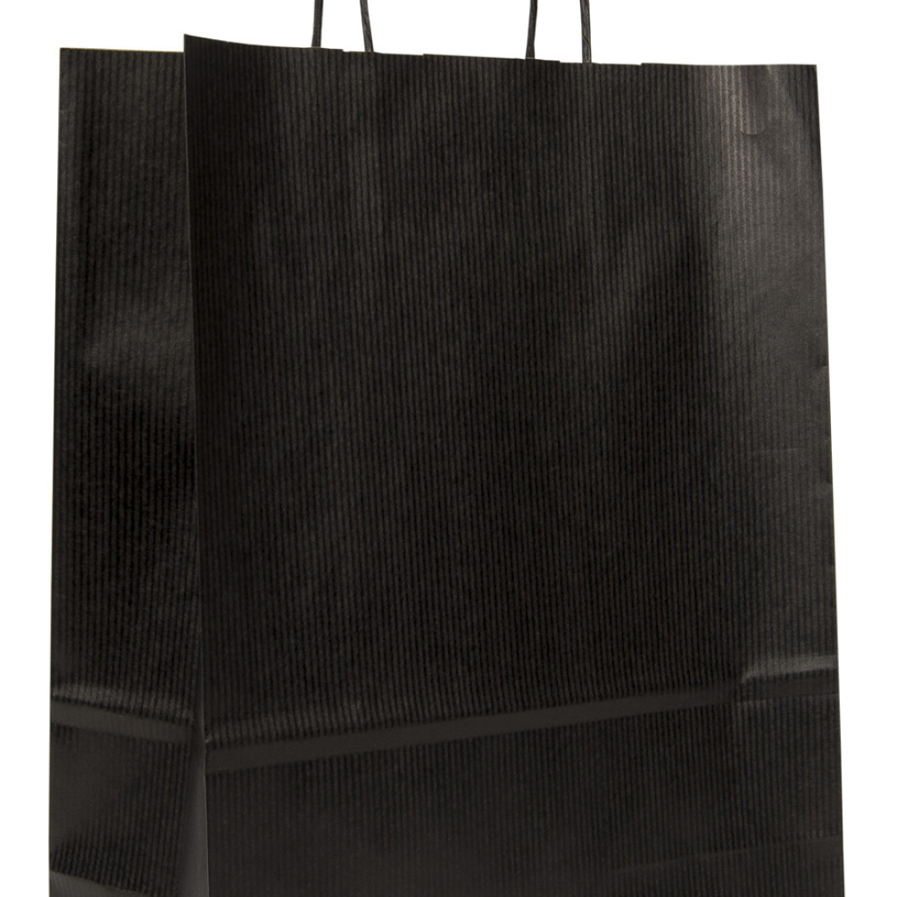 Personalised Black Paper Bag - Custom Branded | Small