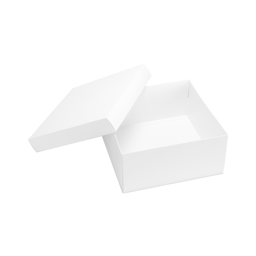 White Gloss Two Piece Flat Packed Hat Gift Box Tiny Box Company