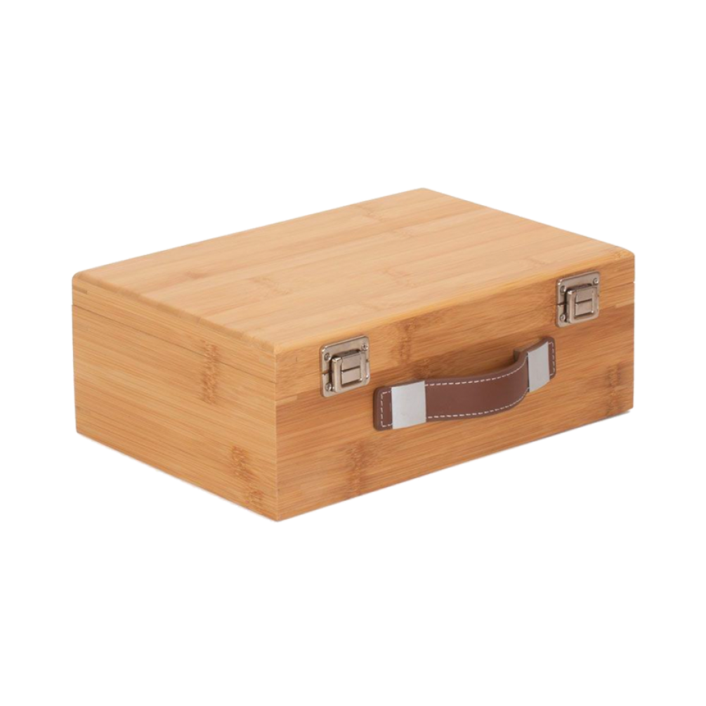 Pack of 5 Luxury Bamboo Wooden Boxes | Small 