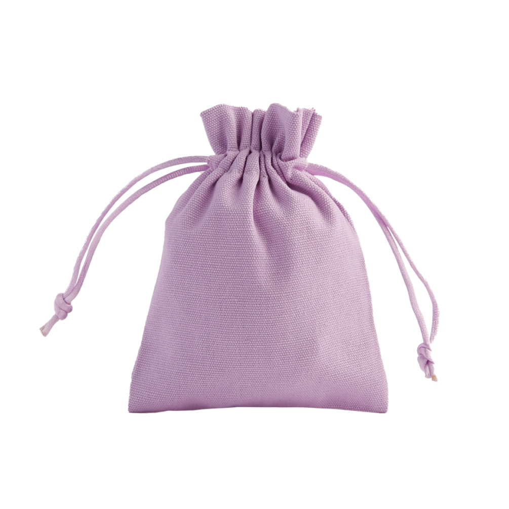 Cotton Bag with Silk Drawstring