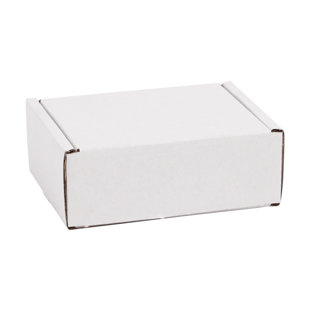 Pack of 50 Small White Corrugated Postal Boxes - 95 x 75 x 38mm