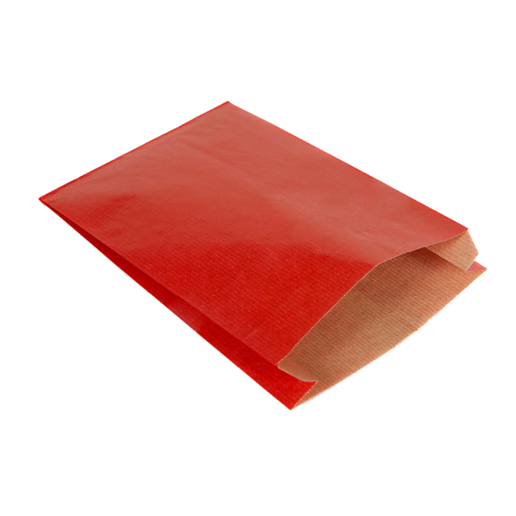 Pack of 100 Medium Red Paper Counter Bags