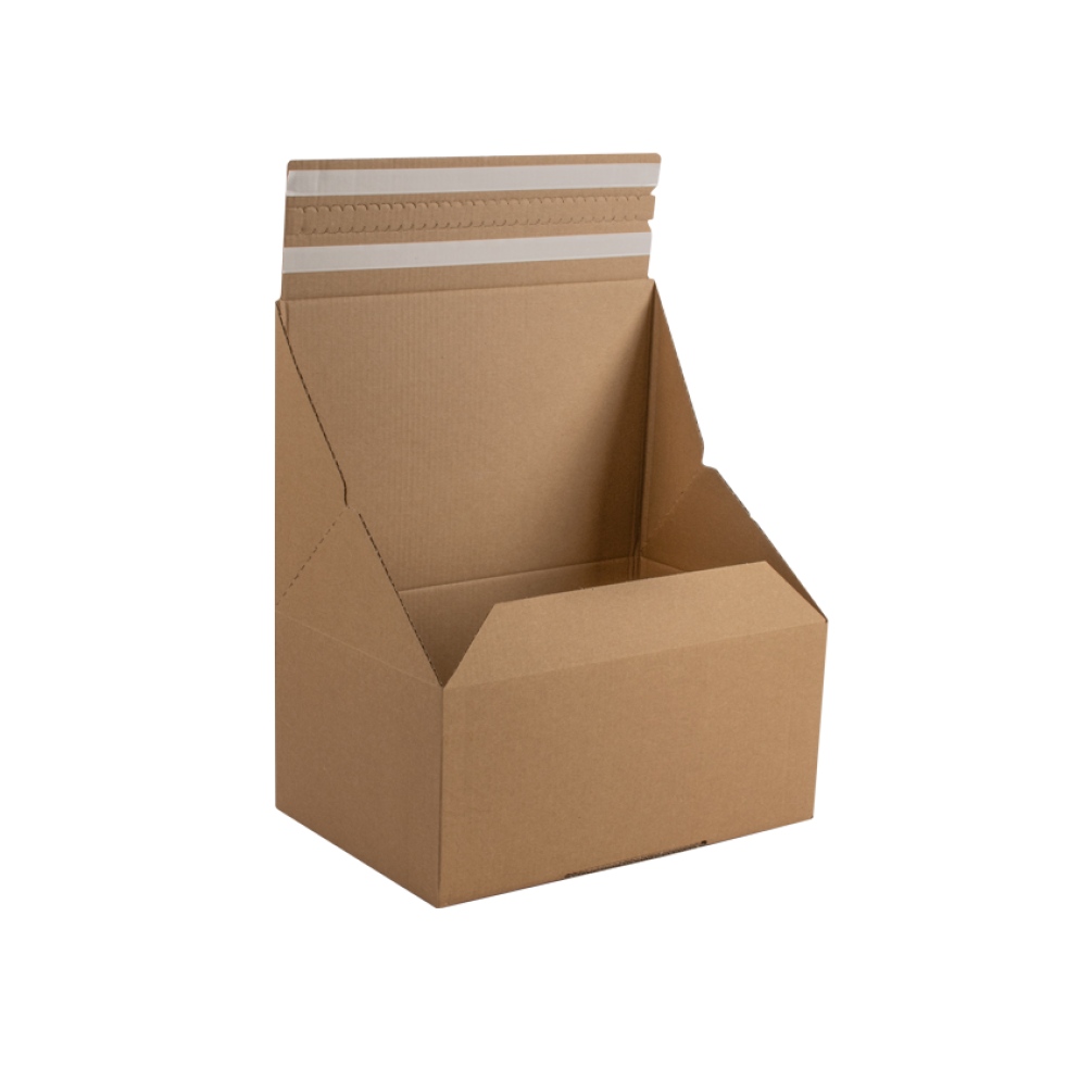 Pack of 10 E-Commerce Corrugated Kraft Boxes - 205 x 150 x 100mm