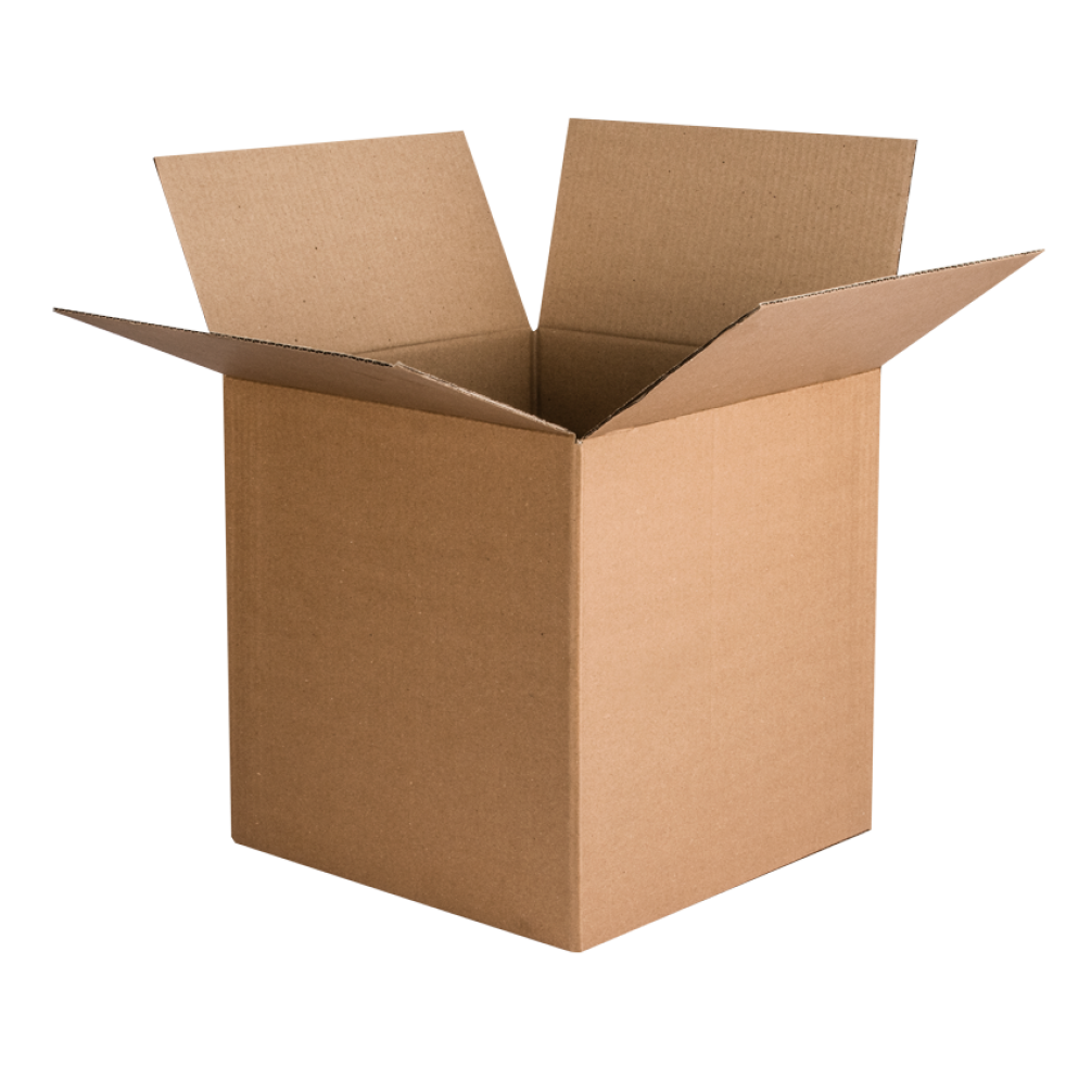 Pack of 25 Square Single Wall Kraft Packing Boxes 155mm