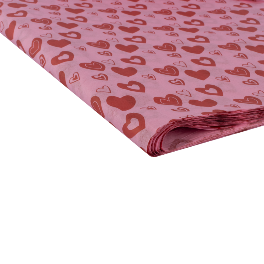 Large Recycled Candy Hearts Tissue Paper - 10 sheets 