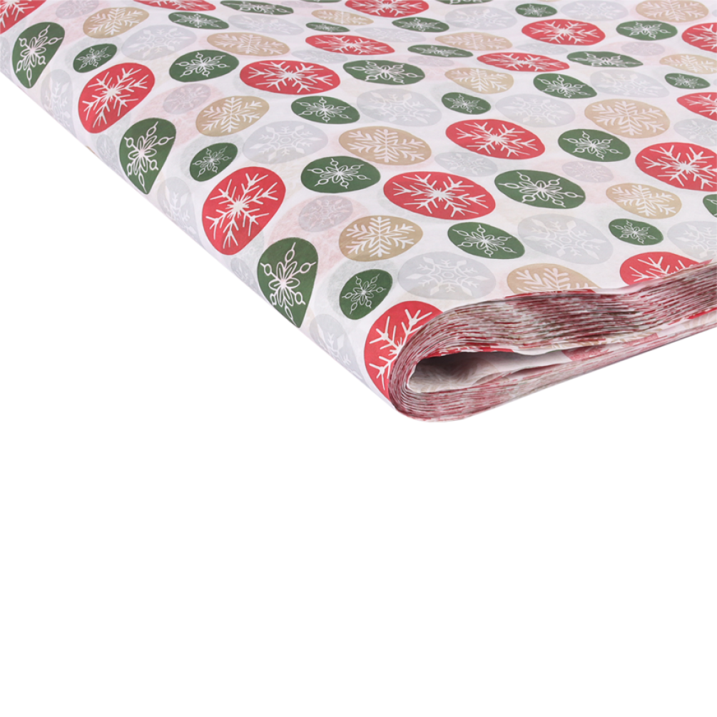 Large Recycled Holiday Snowflakes Tissue Paper - 10 sheets