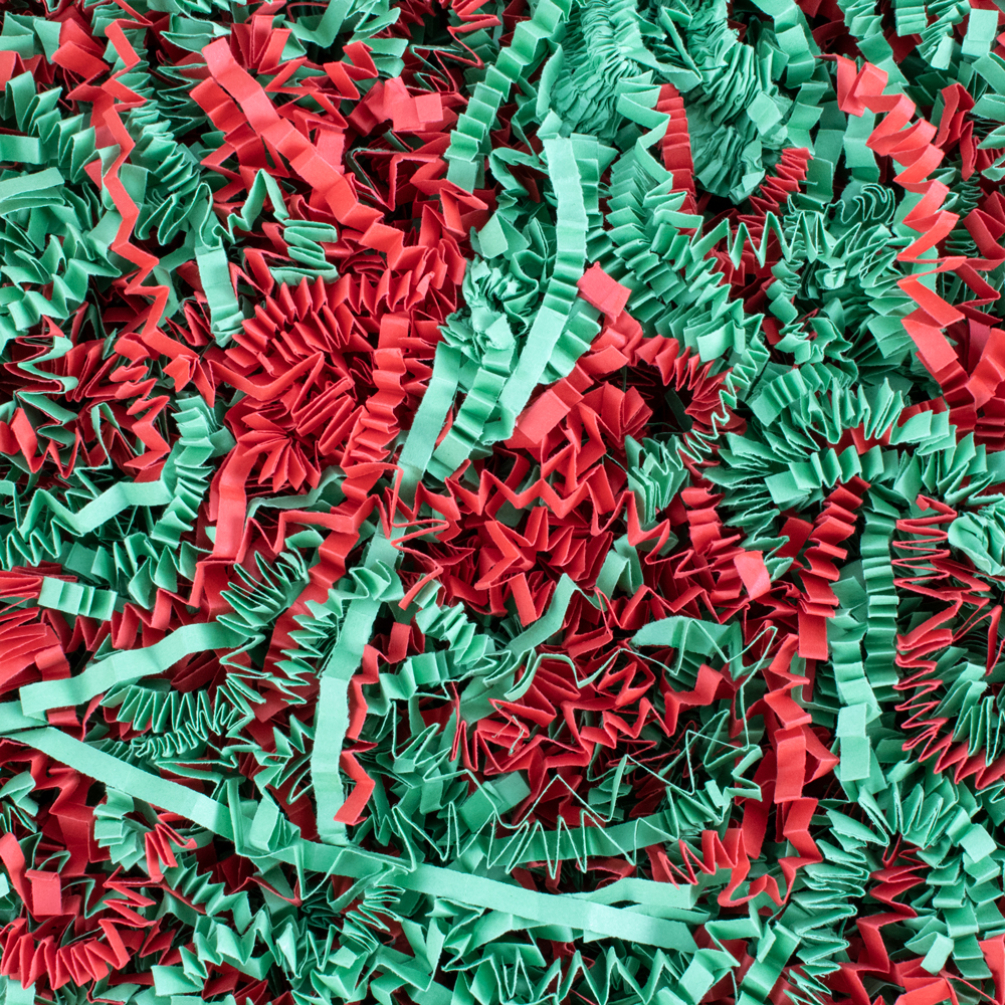 Christmas Mix Shredded Zig Zag Paper - 1kg