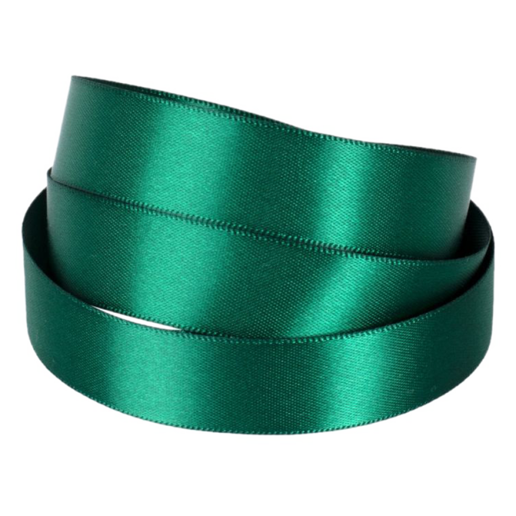 Emerald Green Bonsai Double Face Satin Ribbon 20 metres x 15mm
