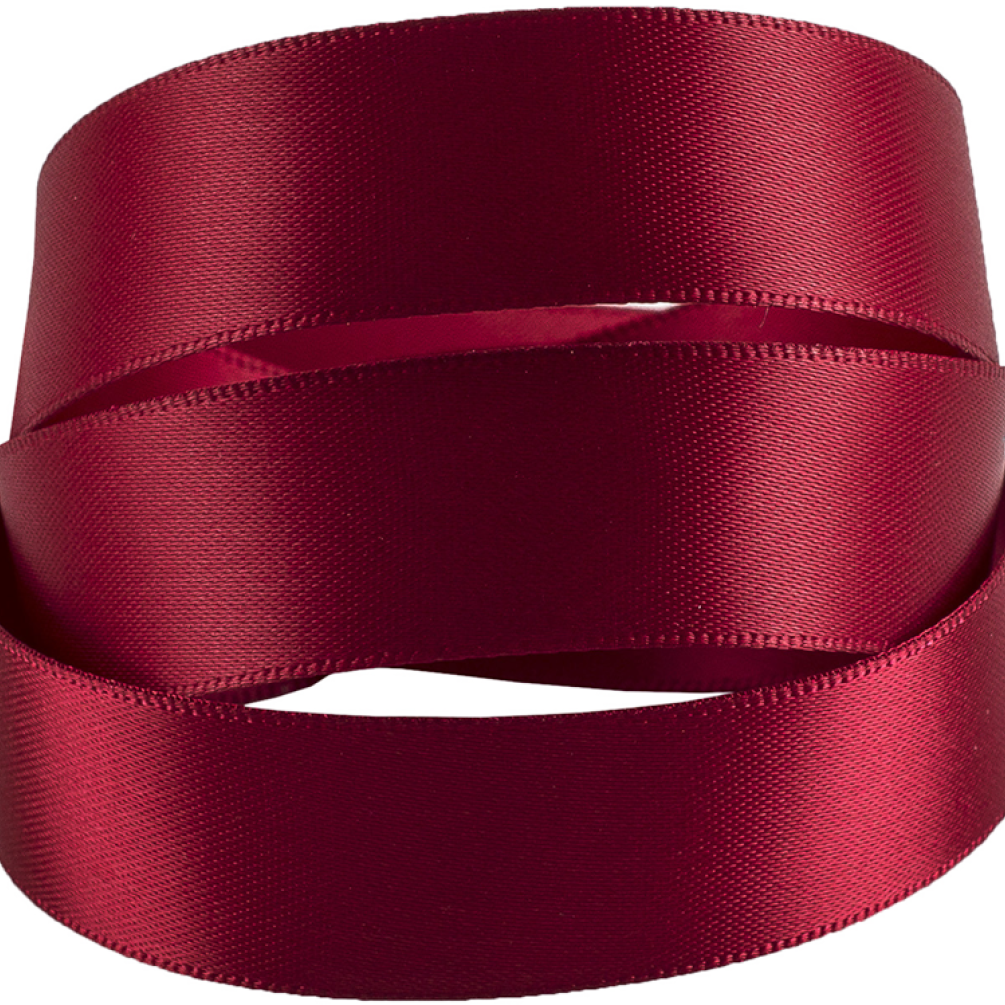 Cranberry Pink Recycled Double Sided Satin Ribbon 20 metres x 15mm