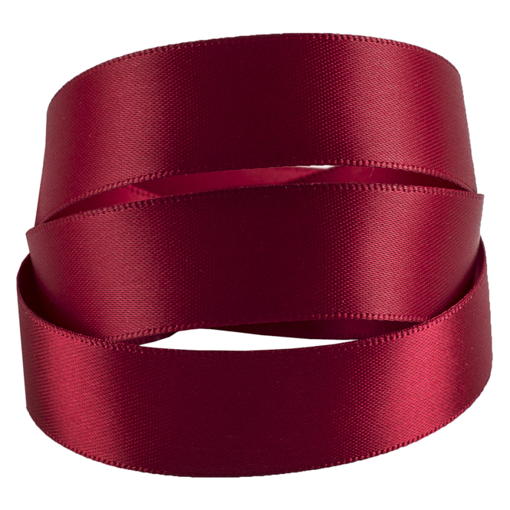 Cranberry Double Faced Satin Ribbon 15mm
