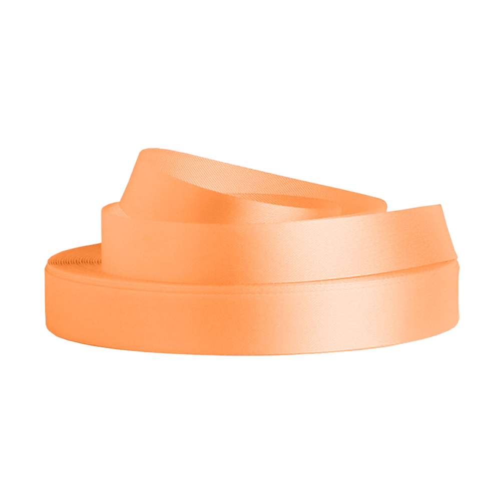 Apricot Crush Recycled Double Sided Satin Ribbon 20 metres x 15mm