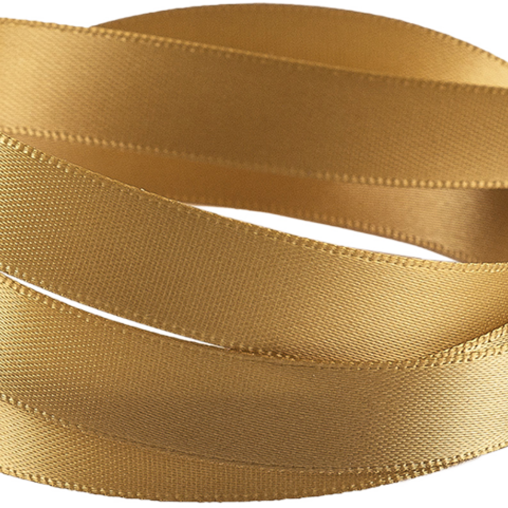 Sand Gold Recycled Double Sided Satin Ribbon 20 metres x 10mm