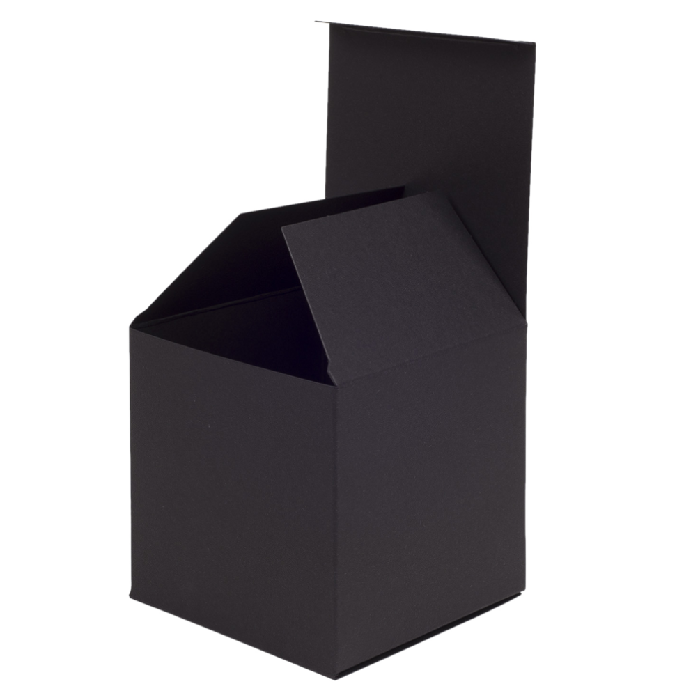 Black Matt One-Piece Cube Gift Box 100mm