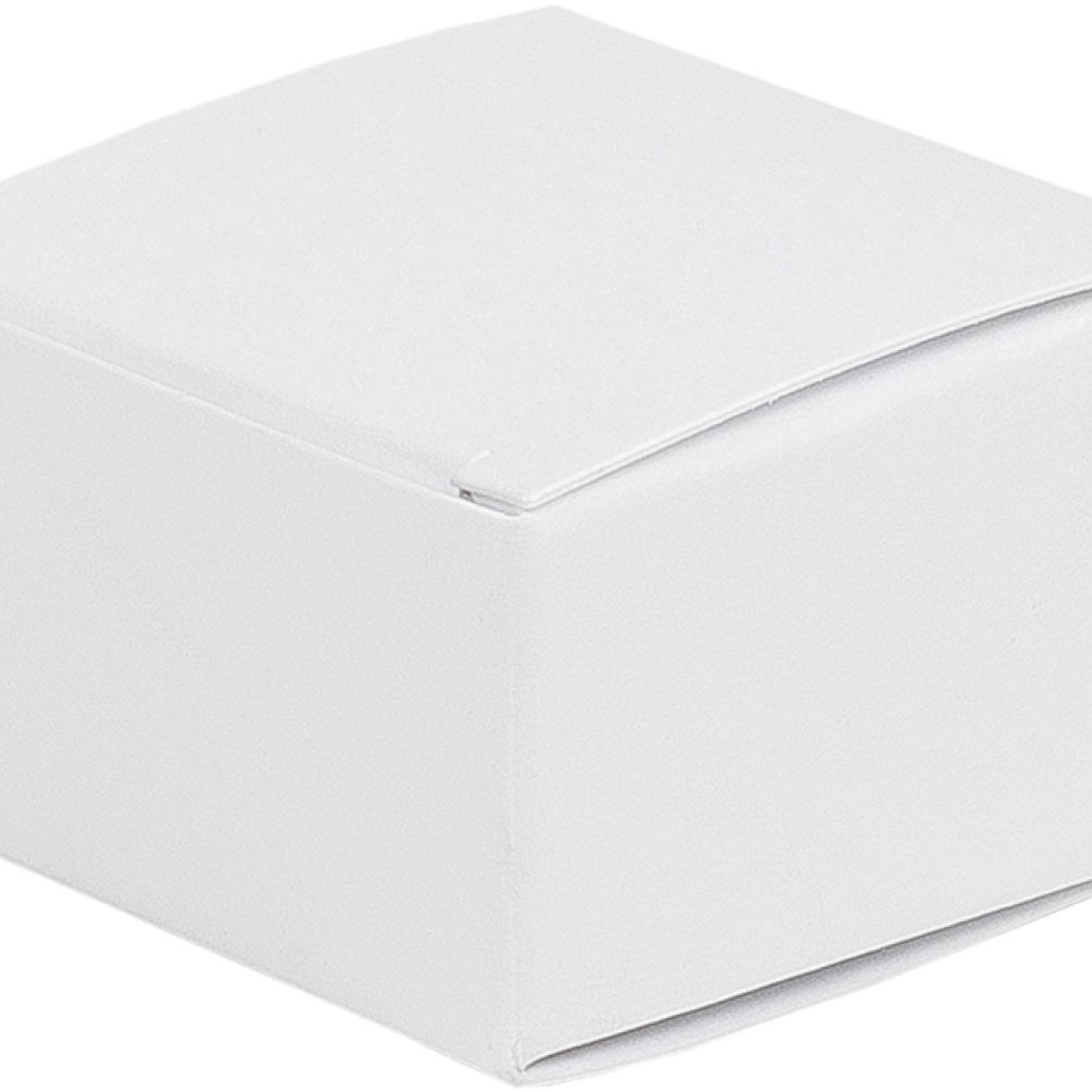 White Matt Flat-Packed Small Square Gift Box 75mm