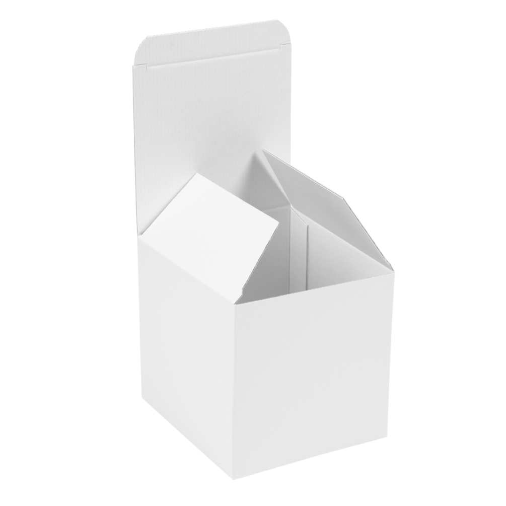 White Flat Packed Micro Corrugated Mug Gift Box