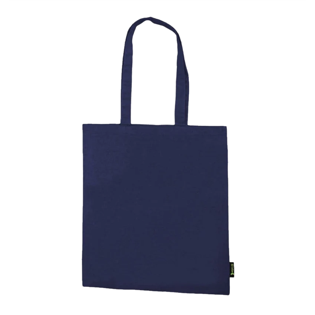 Pack of 25 Navy Blue Organic Cotton Tote Bags