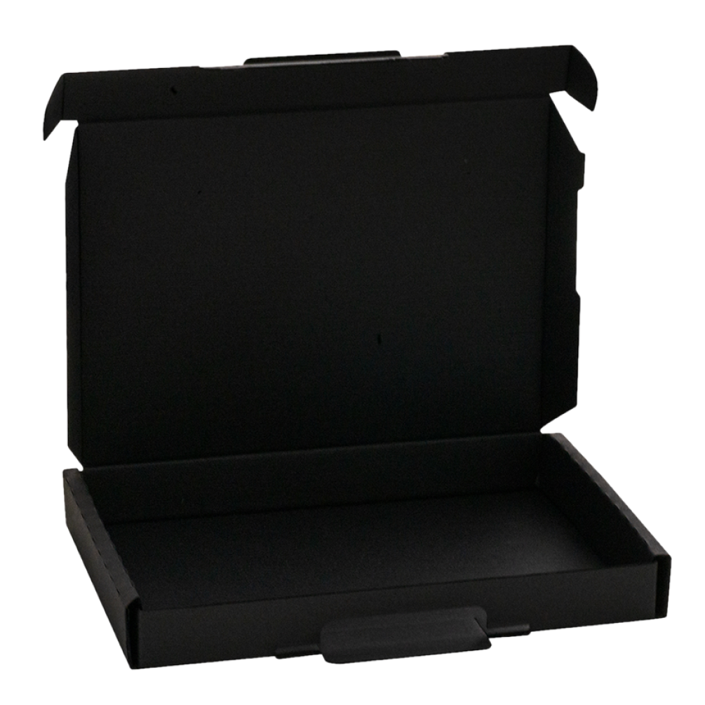 Black 1-Piece Thin A6 Corrugated Postal Box