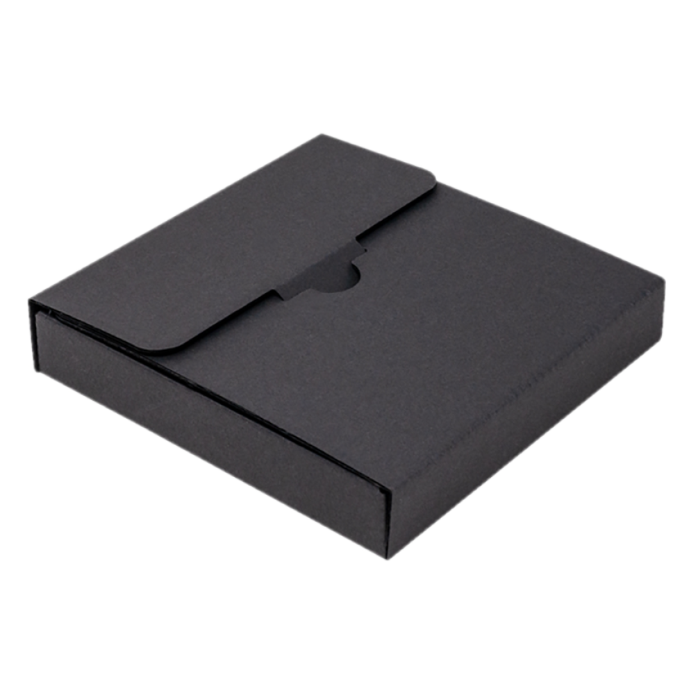 Black 1-Piece Matchbox Corrugated Postal Box