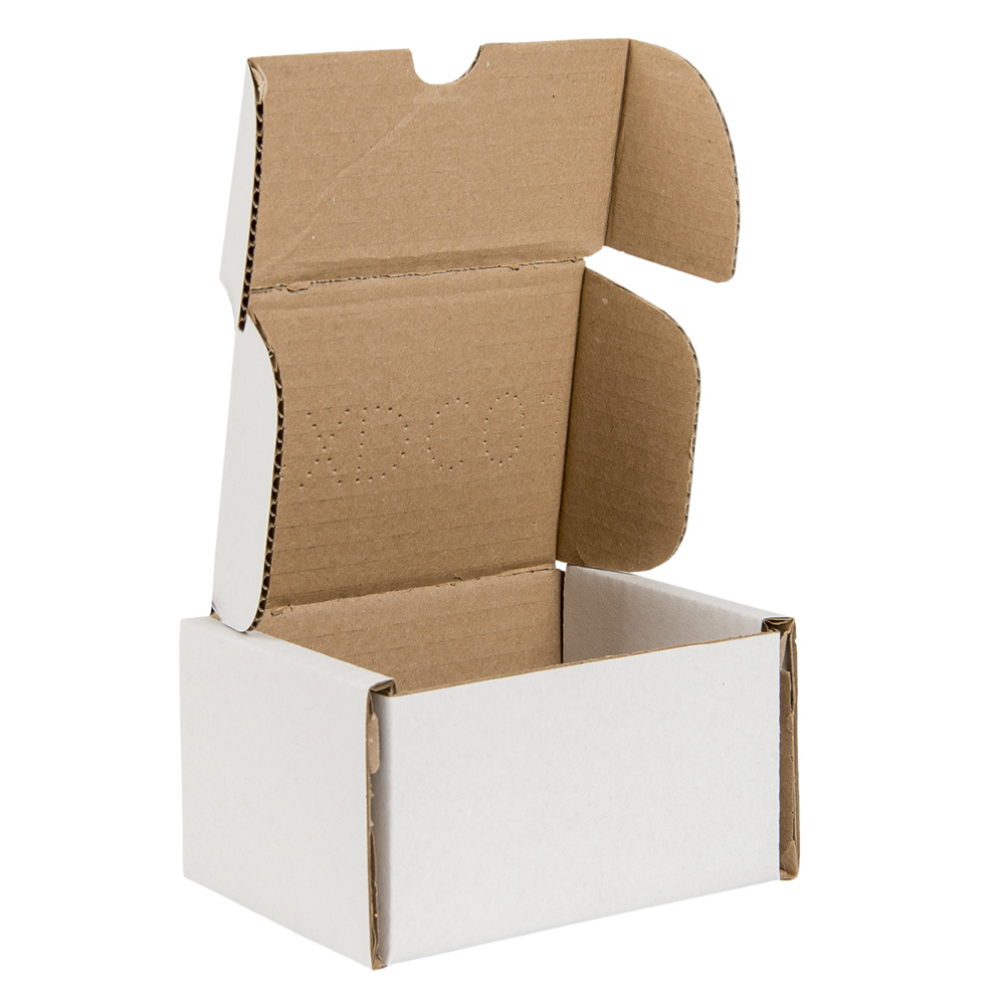 White Corrugated Postal Box 103mm length