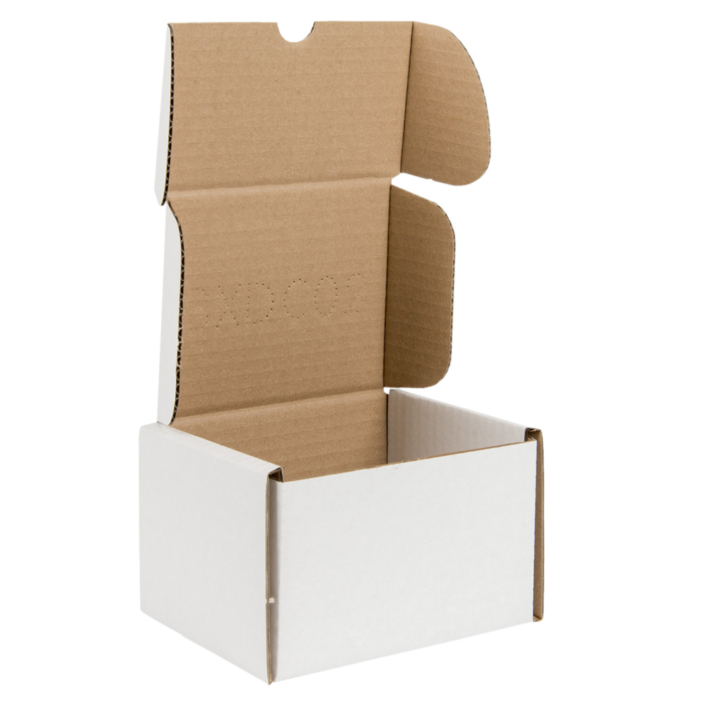 White Corrugated Postal Box 125mm length