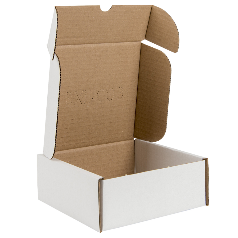 White Corrugated Postal Box 154mm length