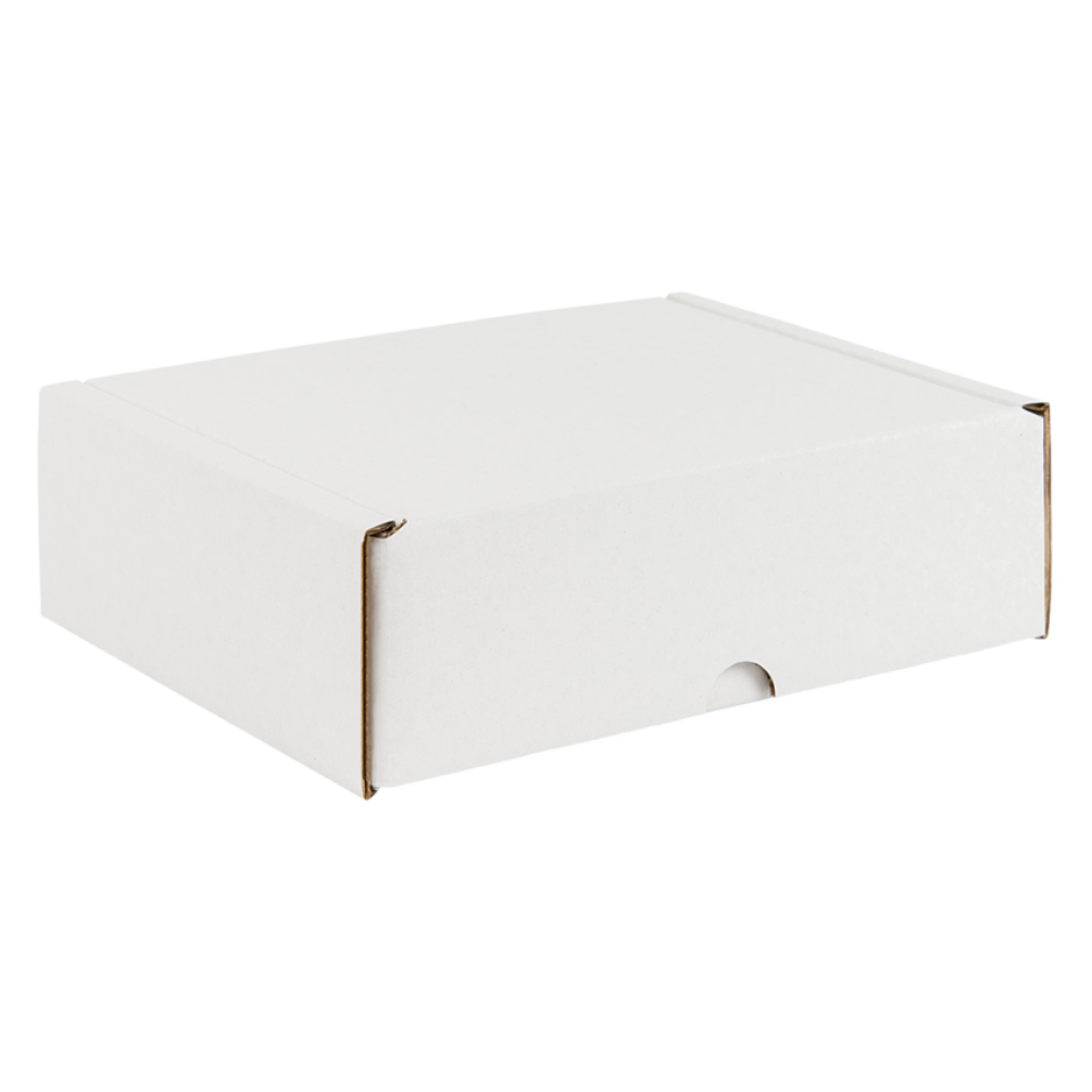 White Corrugated Postal Box 178mm length