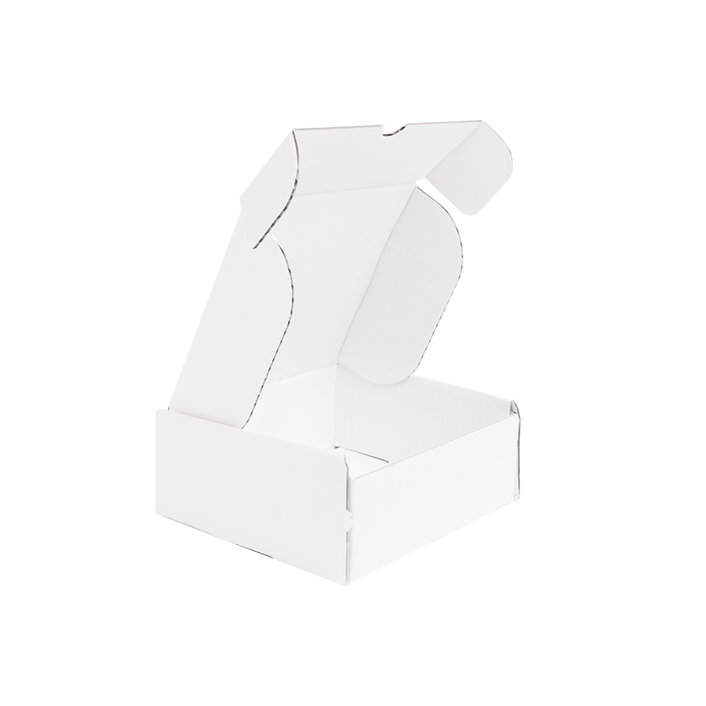 White Corrugated Postal Box White Internal 154mm length