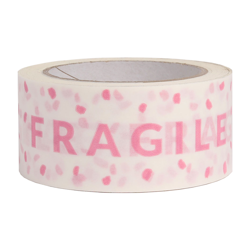 White Paper Tape with Pink 