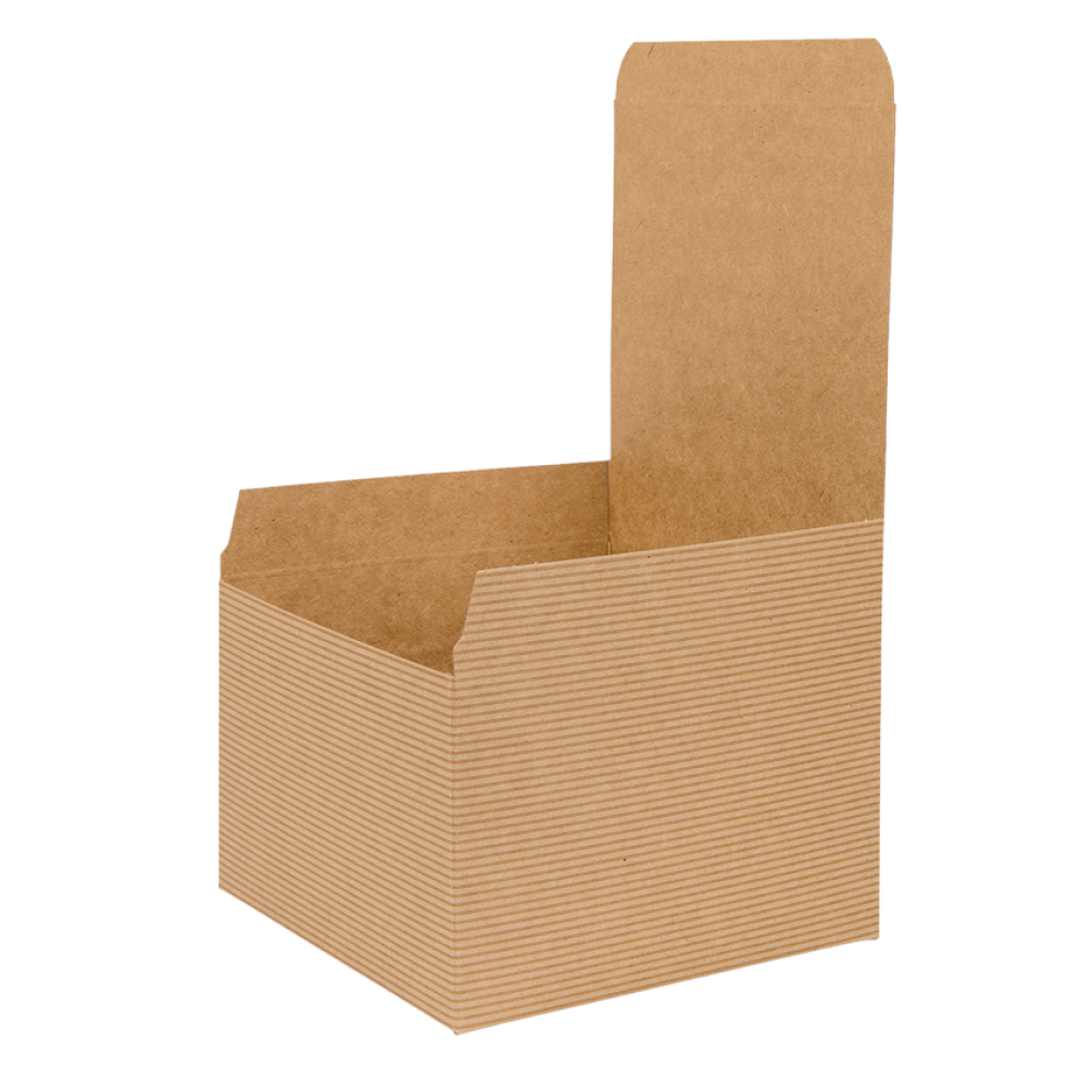 Brown Kraft Recycled Square Flat Packed Gift Box 150mm width