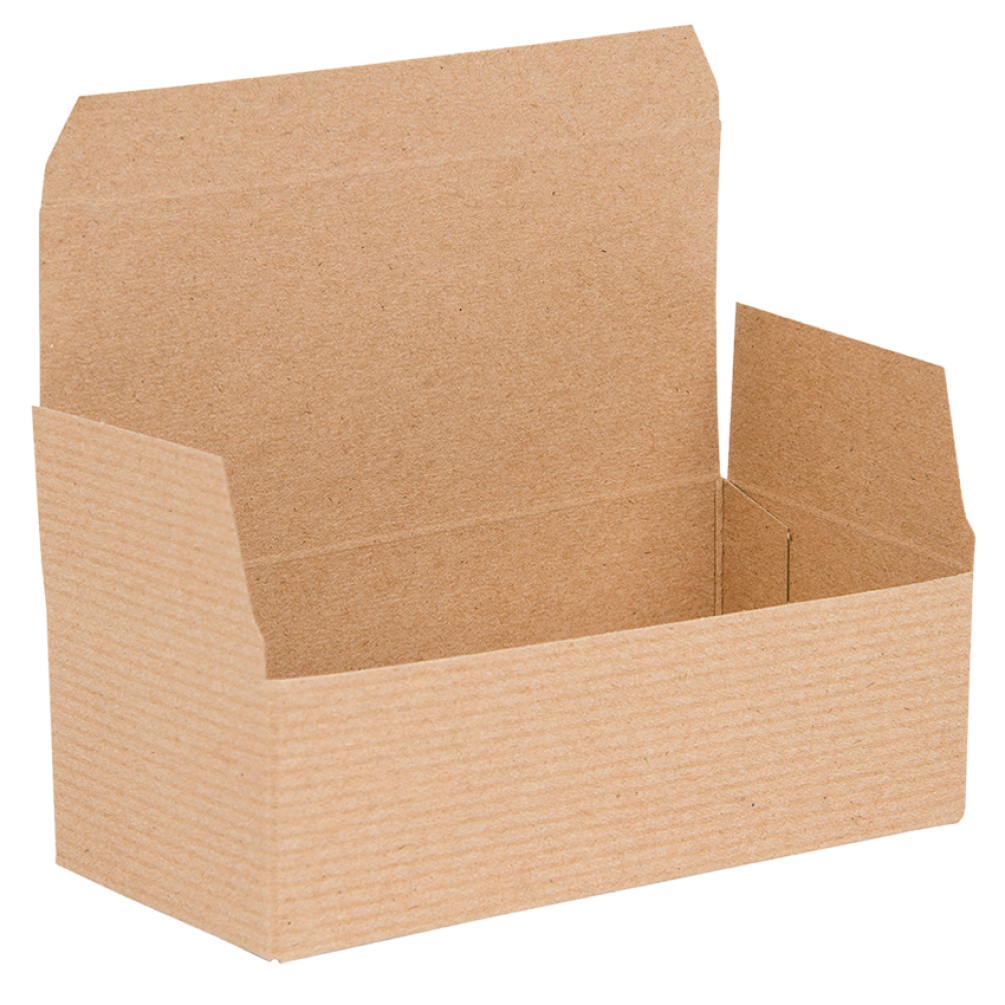 Brown Kraft Recycled Small 1- Piece Flat Packed Pop Up Gift Box