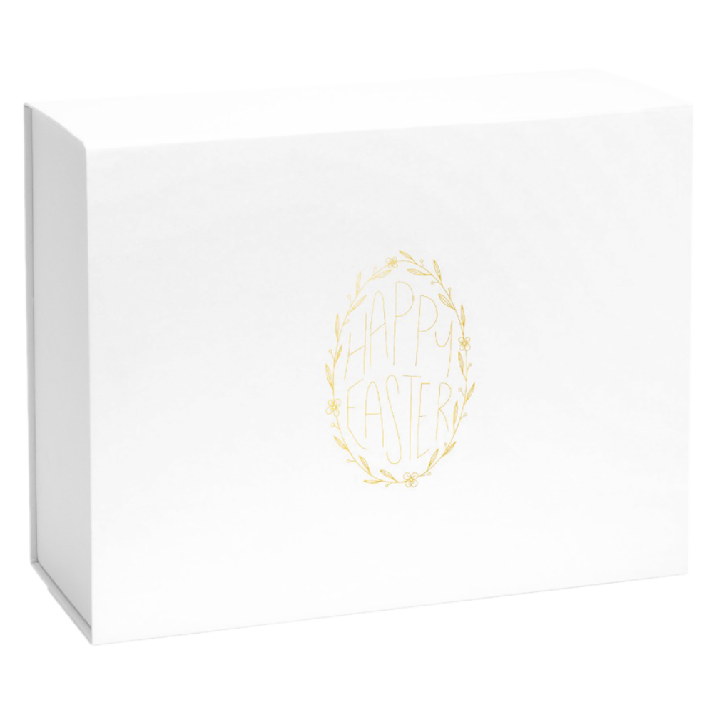 Gold Egg Easter Printed Deep White Magnetic Gift Box