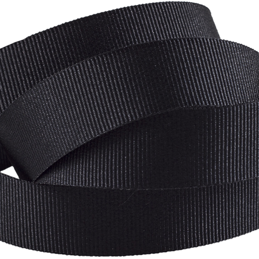 Black Recycled Grosgrain Ribbon 20 metres x 10mm