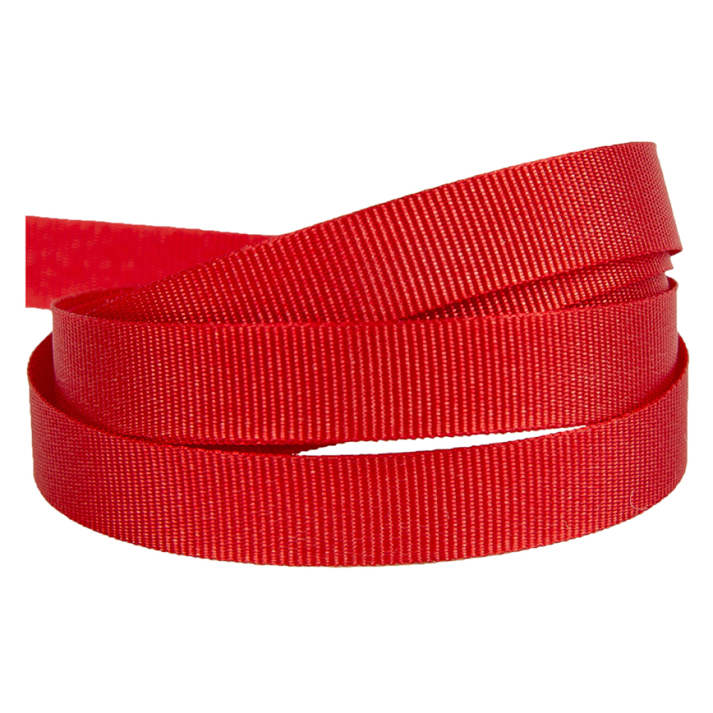 Passion Red Recycled Grosgrain Ribbon 20 metres x 10mm